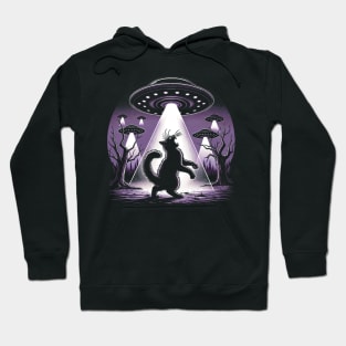 Funny Cat Being Abducted By Aliens Hoodie